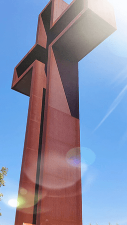 Holy Places to Pray like this Empty Cross Sculpture