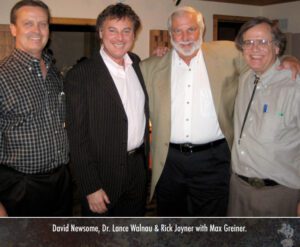 A group photo of Rick Joyner, David Newsome, Max Greiner, and Dr. Lance Walnau