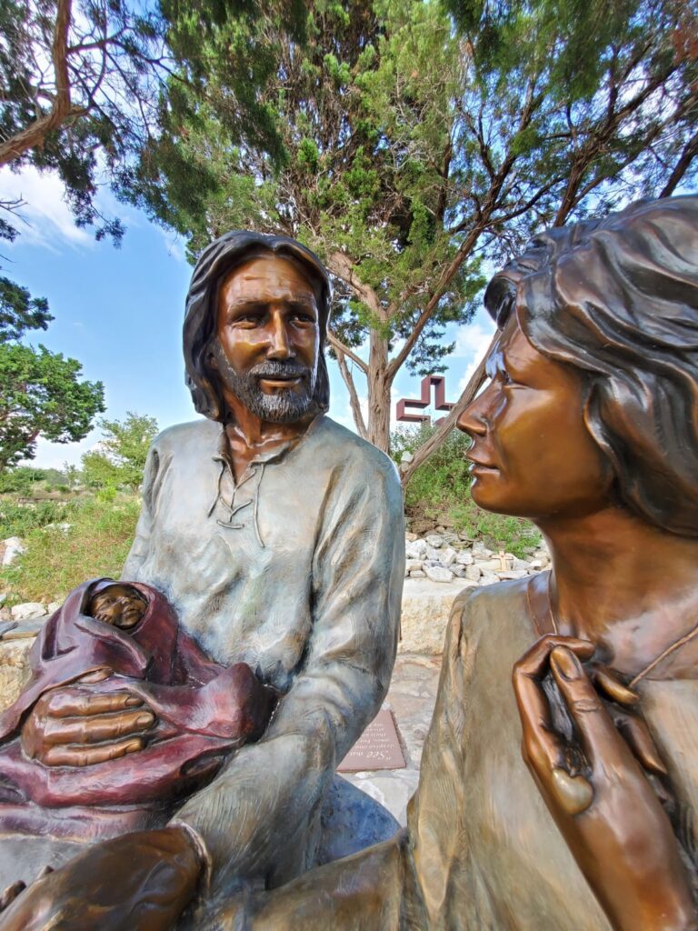 a closeup of the Hope statue